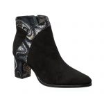 Ghete dama din piele naturala - Bordo Box cu Flori - GX44 BBF