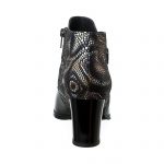 Ghete dama din piele naturala - Negru Box cu Lacrima- GX35 NBL