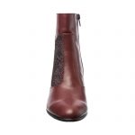 Ghete dama din piele naturala - Bordo cu Pietre - GX50 BOP
