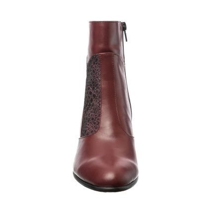 Ghete dama din piele naturala - Bordo cu Pietre - GX50 BOP
