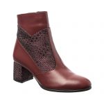 Ghete dama din piele naturala - Bordo cu Pietre - GX50 BOP
