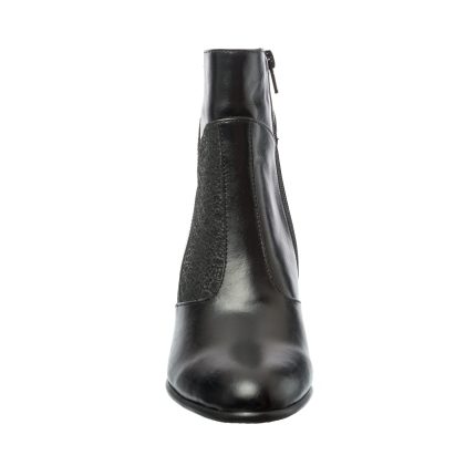 Ghete dama din piele naturala - Negru cu Pietre - GX50 NP