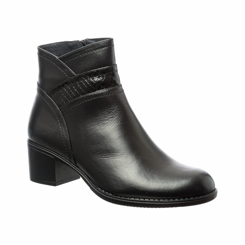 Ghete dama din piele naturala - Negru Box - GX42 NB