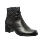 Ghete dama din piele naturala - Negru Box - GX42 NB