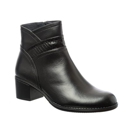 Ghete dama din piele naturala - Negru Box - GX42 NB