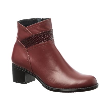 Ghete dama din piele naturala - Bordo Box cu Solzi - GX42 BoBS