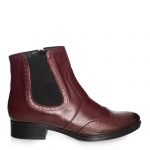 Botine dama din piele naturala - Bordo Perie - GX22 BP