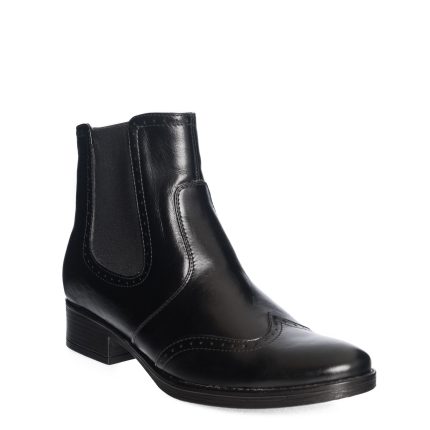 Botine dama din piele naturala - Negru Box - GX22 NB