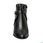 Botine dama din piele naturala - Negru Box - GX35 NB