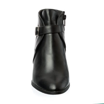 Botine dama din piele naturala - Negru Box - GX35 NB