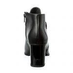 Botine dama din piele naturala - Negru Box - GX35 NB