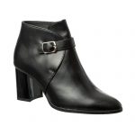 Botine dama din piele naturala - Negru Box - GX35 NB