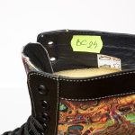 Bocanci dama din piele naturala - Negru Box Pictura - BC24 NBP