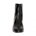Ghete dama din piele naturala - Negru Box cu Lac - GX40 NBL