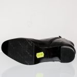 Ghete dama din piele naturala - Negru Box cu Lac - GX40 NBL