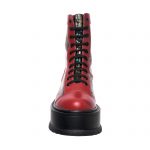 Bocanci dama din piele naturala - Rosu Box Paun - BC24 RBP