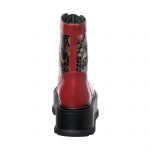 Bocanci dama din piele naturala - Rosu Box Paun - BC24 RBP