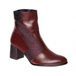 Ghete dama din piele naturala - Bordo Box cu Ponei - GX41 BoBP