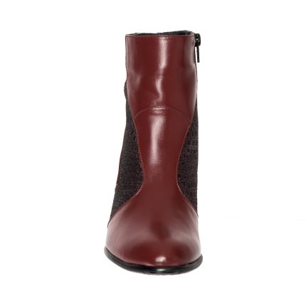 Ghete dama din piele naturala - Bordo Box cu Ponei - GX41 BoBP
