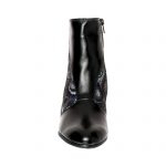Ghete dama din piele naturala - Negru Box cu Lacrima - GX41 NBL
