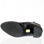 Ghete dama din piele naturala - Negru Box cu Lacrima - GX41 NBL
