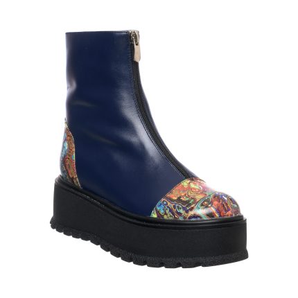 Bocanci dama din piele naturala - Blue Box Pictura- BC25 BBP