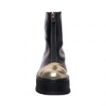 Bocanci dama din piele naturala - Negru Box Auriu- BC25 NBA