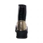 Bocanci dama din piele naturala - Negru Box Auriu- BC25 NBA