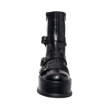 Bocanci dama din piele naturala - Negru Box - BC30 NB