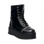 Bocanci dama din piele naturala - Negru Box - BC31 NB