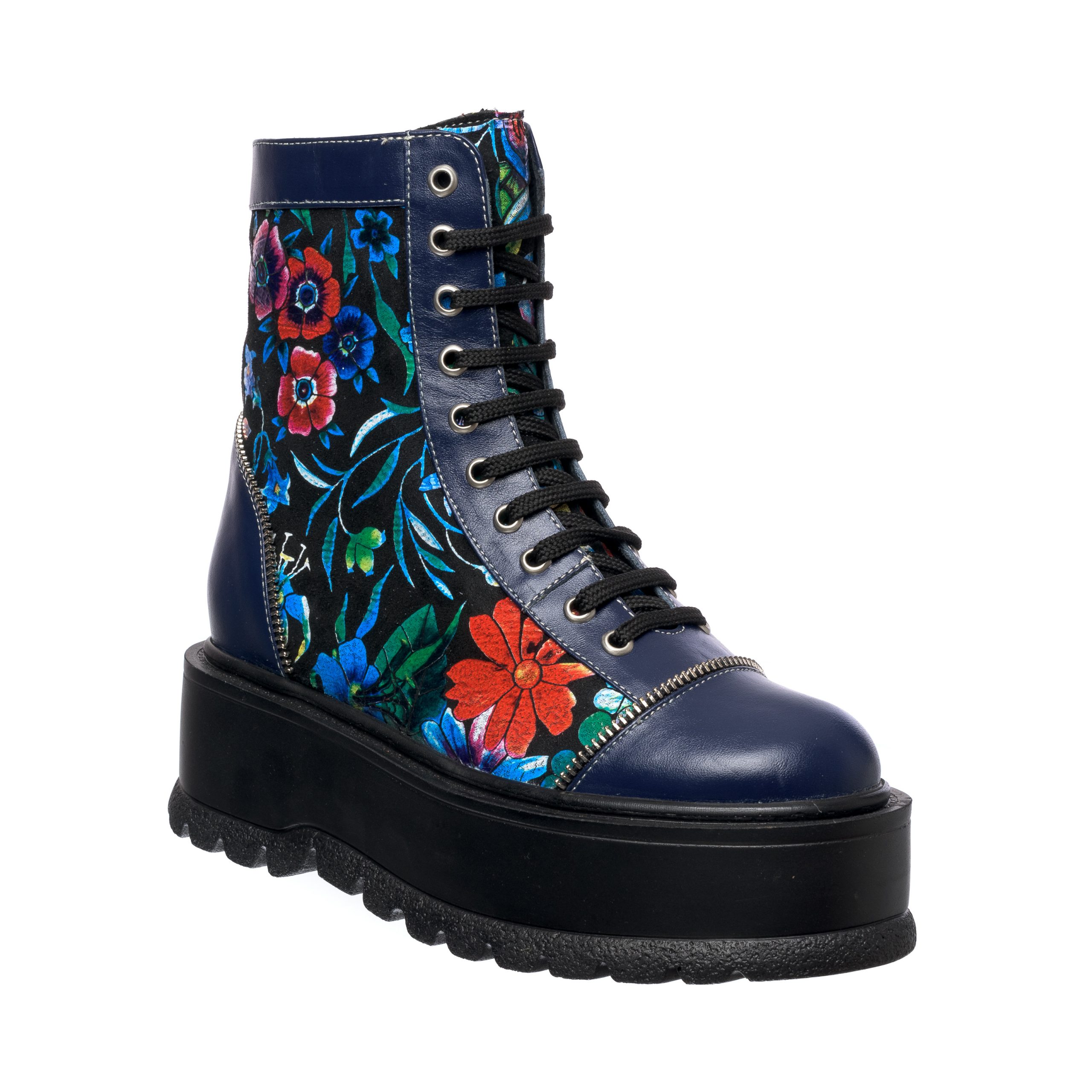 Bocanci dama din piele naturala - Blue Box cu Flori Noi- BC31 BBFN Bocanci dama din piele naturala - Blue Box cu Flori Noi- BC31 BBFN