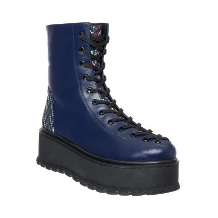 Bocanci dama din piele naturala -Blue Box Zigzag- BC33 BBZ