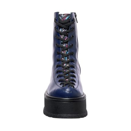 Bocanci dama din piele naturala -Blue Box Zigzag- BC33 BBZ