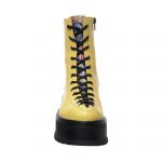 Bocanci dama din piele naturala -Galben Box Mozaic 3D- BC33 GBM3D