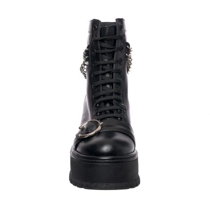 Bocanci dama din piele naturala - Negru Box - BC34 NB
