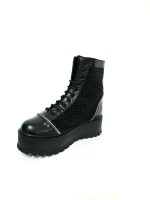 Bocanci dama din piele naturala - Negru Box Bilute Negre - BC31 NBBN