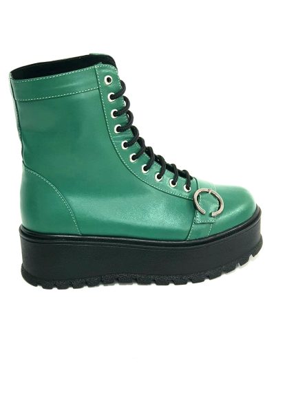 Bocanci dama din piele naturala - Verde Box - BC34 VB