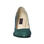 Pantofi dama din piele naturala - Verde cu Toc Mozaic - R9 VTM