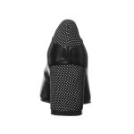 Pantofi dama din piele naturala - Negru Toc Buline - R9 NTB