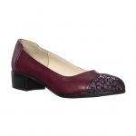 Pantofi dama din piele naturala - Bordo Varf Poney - T7 BVP