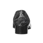 Pantofi dama din piele naturala - Negru Box + Sarpe Alb - T6 NBSA