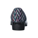 Pantofi dama din piele naturala - Negru Box + Zigzag - T6 NBZ