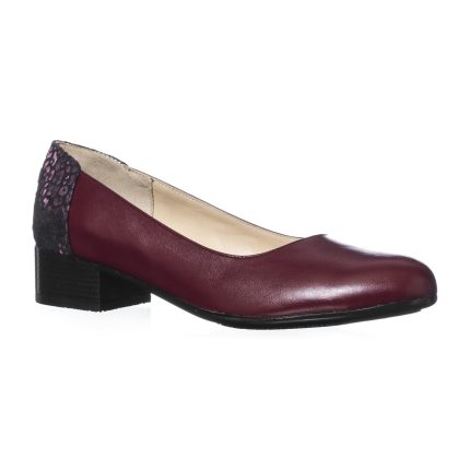 Pantofi dama din piele naturala - Bordo Box + Poney - T8 BBP