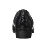 Pantofi dama din piele naturala - Negru + Croco Negru - T8 NCN
