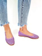 Balerini dama din piele naturala - Lila - BL 4 L