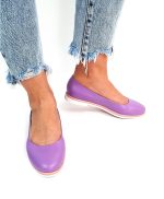 Balerini dama din piele naturala - Lila - BL1 L