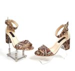 Sandale dama din piele naturala - Bej cu Model Traditional Maro - S10 BMTM