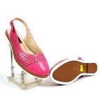 Sandale dama din piele naturala - Roz - T16 R