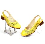 Sandale dama din piele naturala - Galben - T16 G