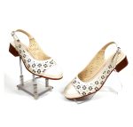 Sandale dama din piele naturala - Bej Sidef - T17 BJS